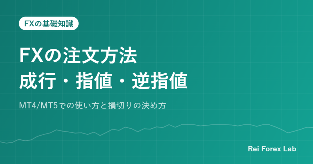 FXの注文方法成行・指値・逆指値